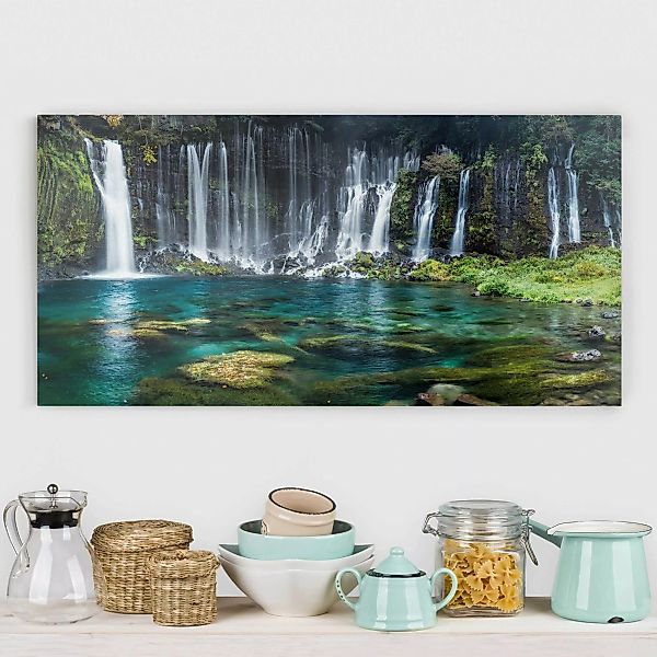 Leinwandbild Shiraito Wasserfall günstig online kaufen