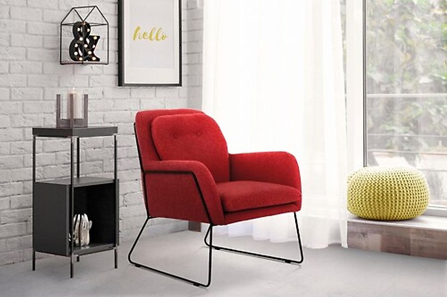 INOSIGN Sessel »Flin Cocktailsesel«, mit Knöpfen und Kissenoptik im Rücken günstig online kaufen