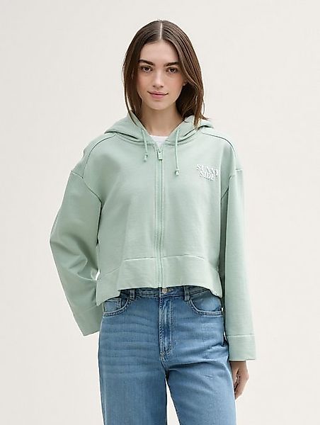 TOM TAILOR Denim Sweatjacke Oversize Hoodie Sweatjacke mit Print günstig online kaufen