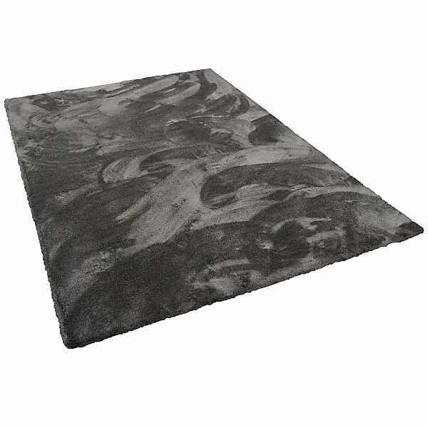 Snapstyle Luxus Hochflor Shaggy Teppich Velvet Anthrazit 160x200cm günstig online kaufen