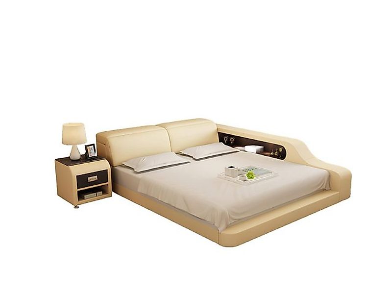 JVmoebel Bett Wasserbett Hotel Doppel Bett Betten Komplett Lederbett Polste günstig online kaufen