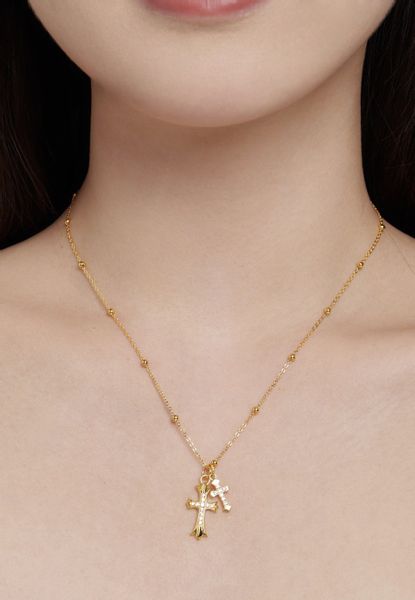 BRELLATO Kreuzkette Damen Halskette Kreuz-Anhänger, Gotik günstig online kaufen