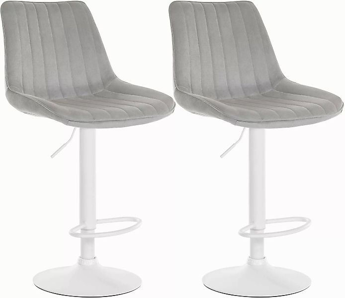 CLP Barhocker Toni Samt (2er Set, günstig online kaufen