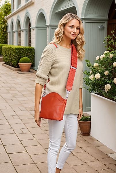 MIRROSI Umhängetasche Damen, Echtleder, Leder, Made günstig online kaufen
