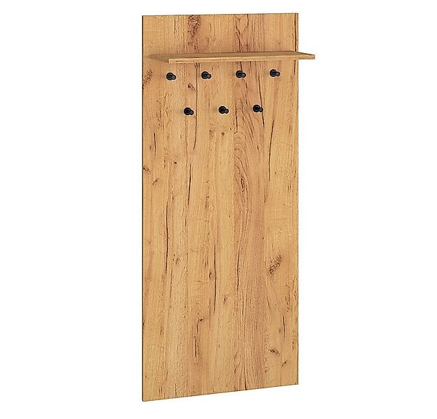 Lomadox Garderobenpaneel VINICA-131, Gold Craft Eiche Nb., 7 Kleiderhaken, günstig online kaufen