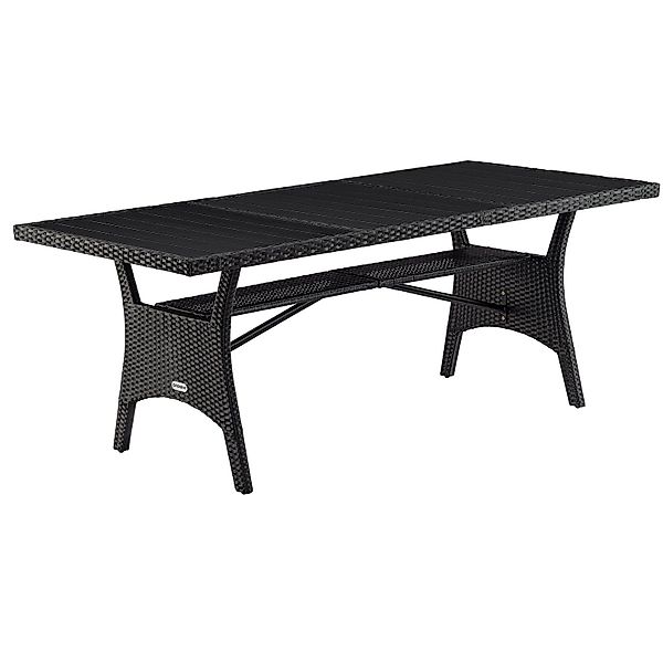 Casaria Gartentisch (1-St), Polyrattan 190x90x74cm mit günstig online kaufen