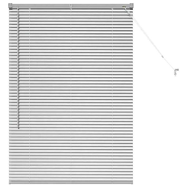 vidaXL Fensterjalousie mit Vorhängen Silber Aluminium 42005896 günstig online kaufen