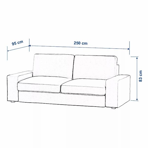 Bezug für Kivik 3-er Bettsofa, violett, Kivik 3-er Bettsofabezug, Etna (161 günstig online kaufen