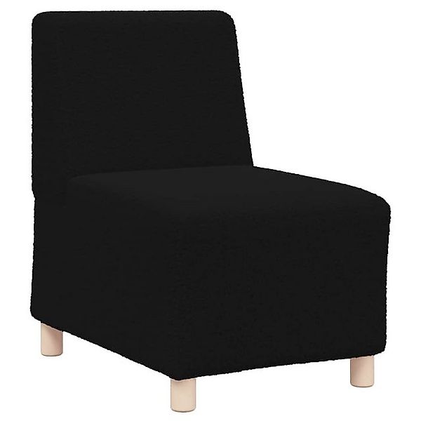 vidaXL Sofa Sessel Schwarz 55 cm Stoff in Lammwolloptik günstig online kaufen