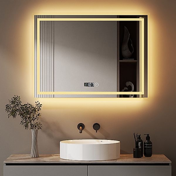 WDWRITTI Badspiegel Badezimmerspiegel Led 100x60 80x60 günstig online kaufen