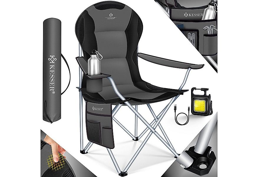KESSER Campingstuhl, Campingstuhl faltbar bis 150kg Angelstuhl Faltstuhl Kl günstig online kaufen