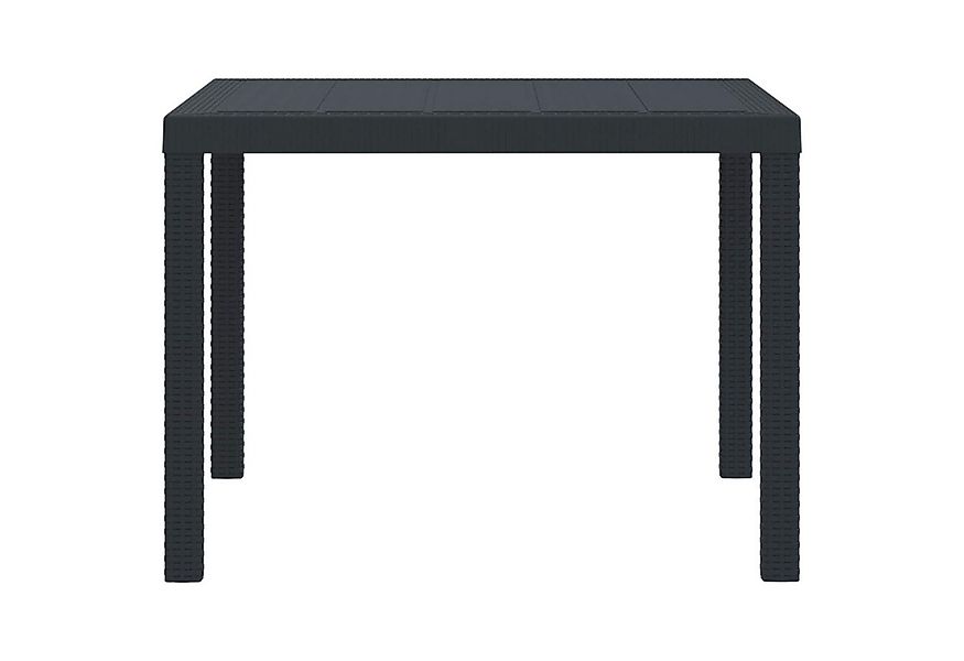 vidaXL Gartentisch Gartentisch Anthrazit 100 x 100 x 73 cm Poly-Rattan (1-S günstig online kaufen