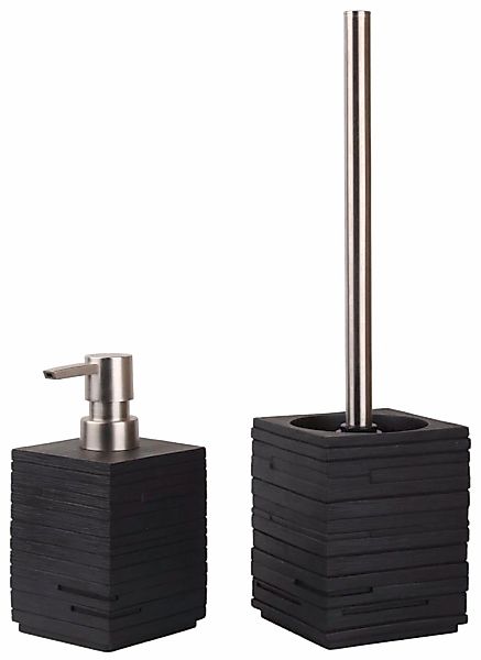Sanilo Badaccessoire-Set "Calero Black" bestehend aus Seifenspender und WC- günstig online kaufen