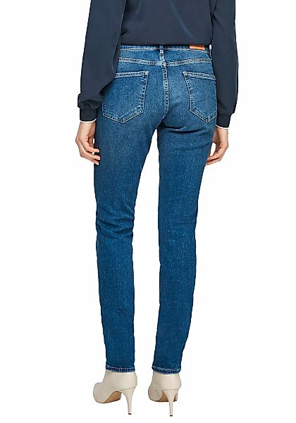 s.Oliver 5-Pocket-Jeans Jeans Betsy / Slim Fit / Mid Rise / Slim Leg Leder- günstig online kaufen