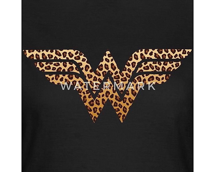 Spreadshirt T-Shirt Wonder Woman Leoprint Logo Frauen T-Shirt (1-tlg) günstig online kaufen