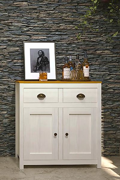 Möbilia Kommode "Sideboard" 1 Stk. tlg. rustikal lackierte Oberfläche günstig online kaufen