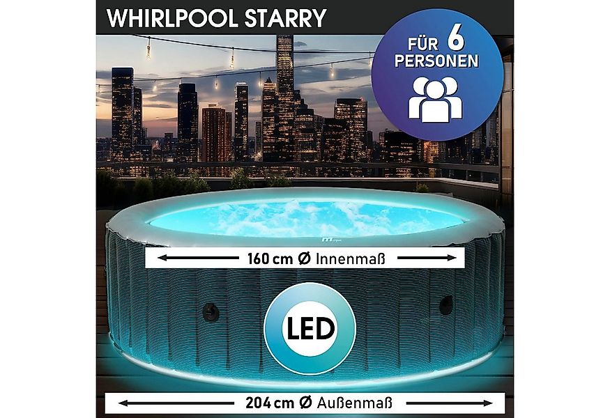 BRAST Whirlpool aufblasbar MSpa Starry COMFORT C-ST062 für 6 Personen Ø204x günstig online kaufen