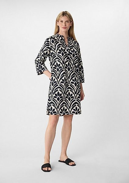 comma Minikleid Kleid Popeline-Kleid mit All-over-Print und Eingrifftaschen günstig online kaufen