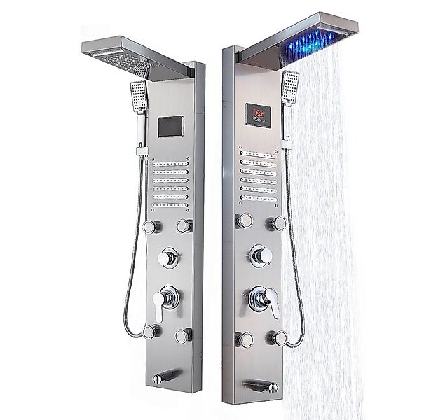 XERSEK Duschsystem Edelstahl Komplettset Duscharmatur Set, 6 Funktionen Ede günstig online kaufen