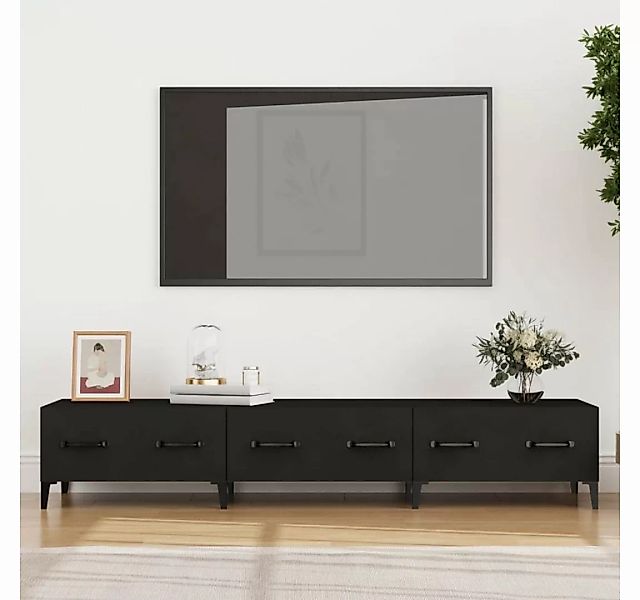 furnicato TV-Schrank Schwarz 150x34,5x30 cm Holzwerkstoff günstig online kaufen