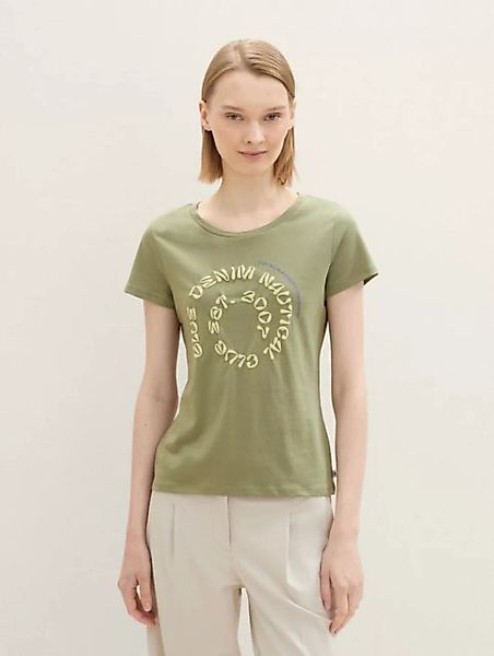 TOM TAILOR Denim Langarmshirt Jersey T-Shirt mit Bio-Baumwolle günstig online kaufen