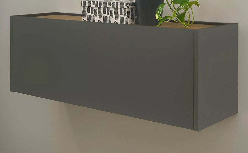 Furn.Design Wandhängeschrank Center, Lowboard in grau mit Wotan Eiche, 100 günstig online kaufen