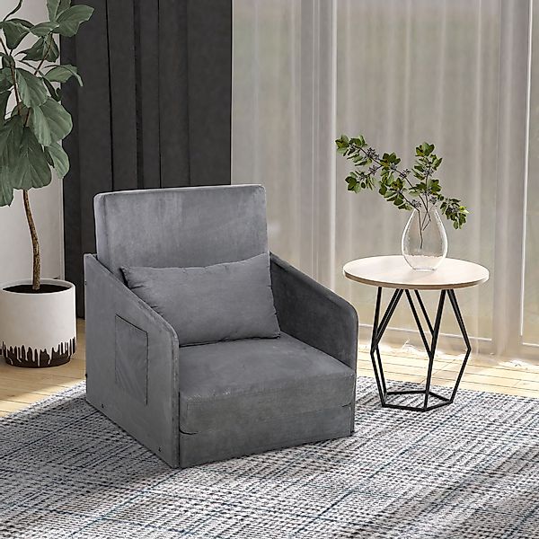HOMCOM Schlafsofa 70x76x77cm Einzelsofa mit waschbarem Bezug und 2 Seitenta günstig online kaufen