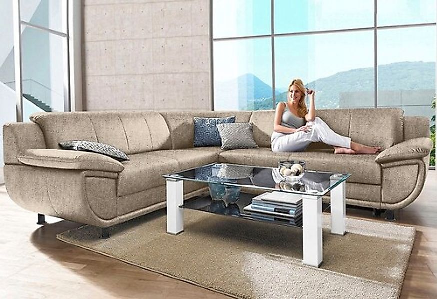 TRENDMANUFAKTUR Ecksofa "Rondo wahlweise mit Schlaffunktion, 267x247 cm (Bx günstig online kaufen