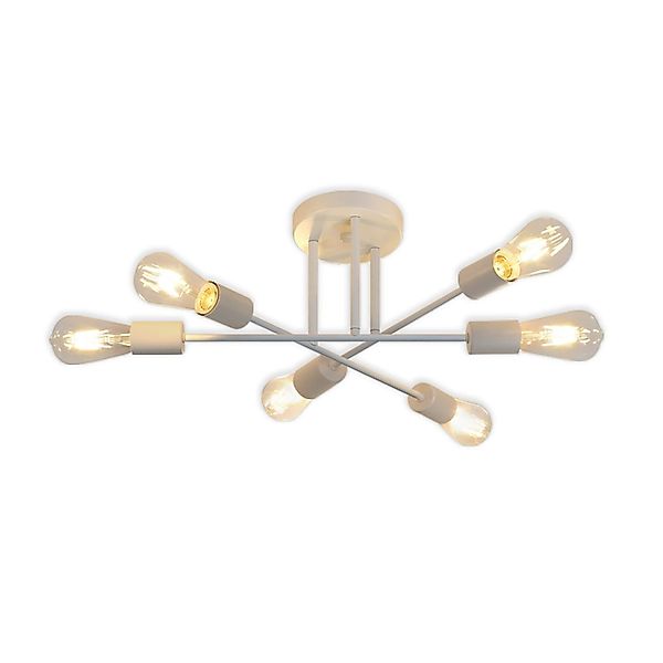 Nettlife Deckenleuchten Wohnzimmer 6 Flammig Weiß günstig online kaufen