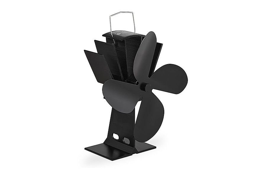 relaxdays Kaminventilator Ofenventilator ohne Strom schwarz günstig online kaufen