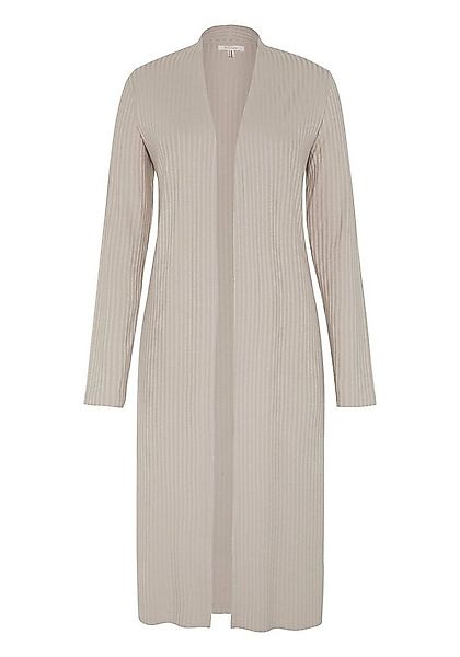 Detto Fatto Strickjacke im lang geschnittenen Ripp-Design günstig online kaufen