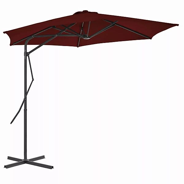 Sonnenschirm Mit Stahlmast Bordeauxrot 300x230 Cm günstig online kaufen