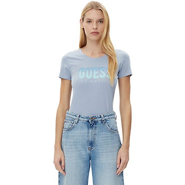 Guess  T-Shirt T-shirt col rond logo dégradé à paillettes femme günstig online kaufen