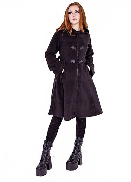 Heartless Wintermantel Makena Fleecemantel Gothic Fledermaus günstig online kaufen