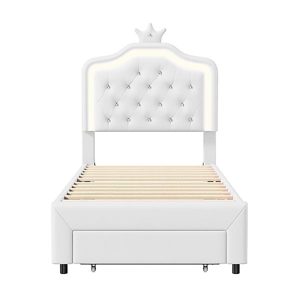 Furnishings Home Kinderbett Polsterbett Prinzessinnenbett Kronen günstig online kaufen