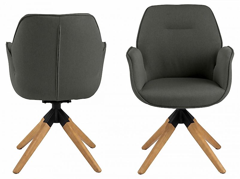 ACTONA GROUP Esszimmerstuhl "Alma" () 1 Stk. Polyester mit eleganten Kedern günstig online kaufen
