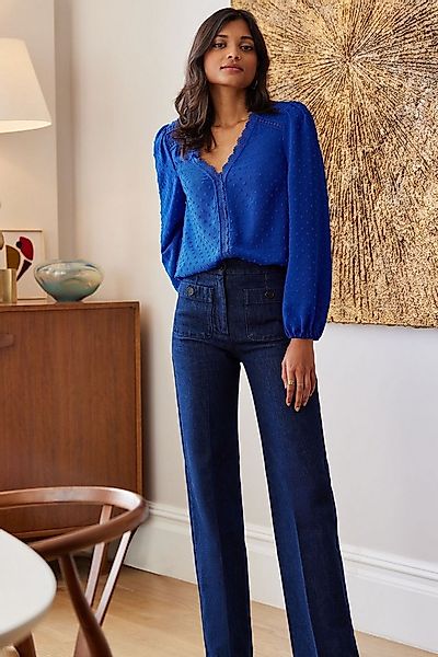 Love & Roses Langarmbluse Love & Roses Spitzenbluse mit V-Ausschnitt Regula günstig online kaufen