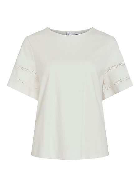 Vila T-Shirt Mit Spitzen-Details am Ärmel günstig online kaufen