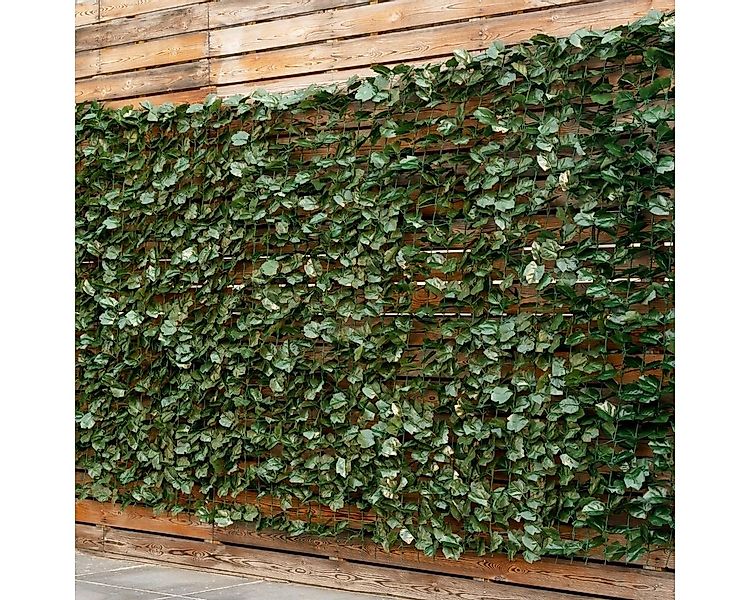 Kunstpflanze Efeu, COSTWAY, Höhe 150 cm, Pflanzenwand, Sichtschutz, L: 240c günstig online kaufen