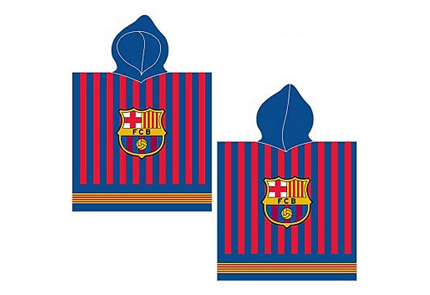 BERONAGE Kapuzenhandtuch FC Barcelona Kinder Kapuzen Bade-Poncho 60x120 cm günstig online kaufen