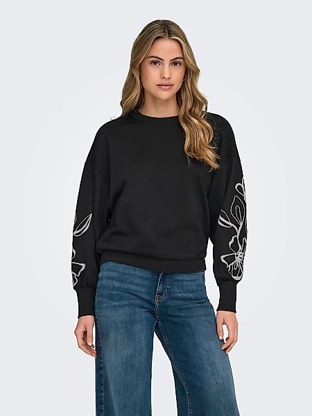 ONLY Sweatshirt "ONLBROOKE L/S O-NECK FLOWER SWT" günstig online kaufen
