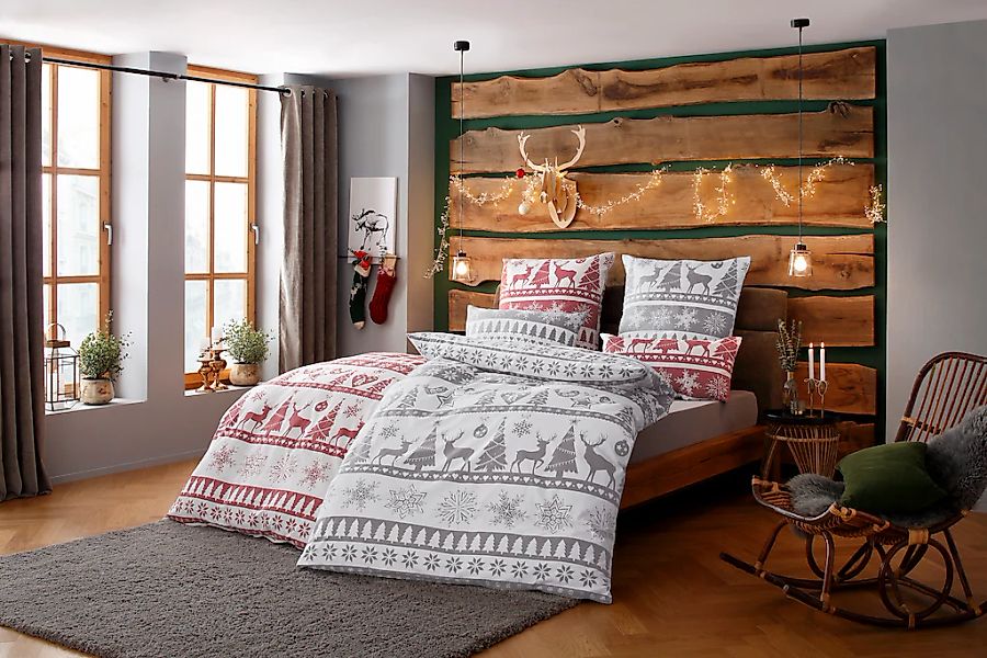 my home Bettwäsche "Sindbad in Gr. 135x200 oder 155x220 cm, ideal für Weihn günstig online kaufen