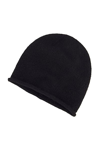 Ulla Popken Baumwollhandschuhe Strickmütze weicher Feinstrick Rollkante günstig online kaufen