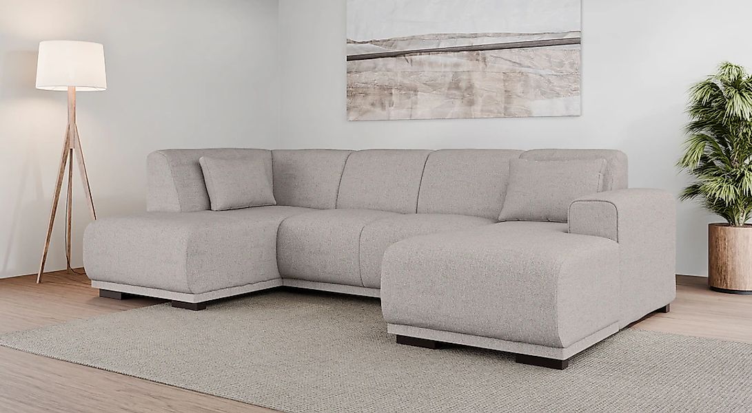 Home affaire Wohnlandschaft "BORNHOLM U-Form mit Recamiere rechts/links, B/ günstig online kaufen