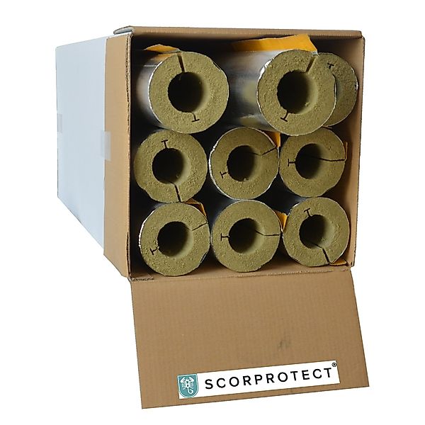 Scorprotect® Steinwolle voller Karton Rohrisolierung Steinwolle günstig online kaufen
