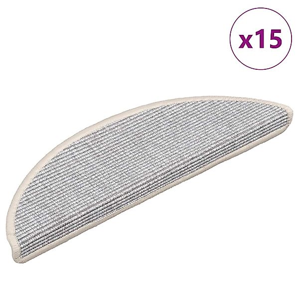 vidaXL Stufenmatten 15 Stk 56x17x3 cm Silber Halbrund 326895 günstig online kaufen