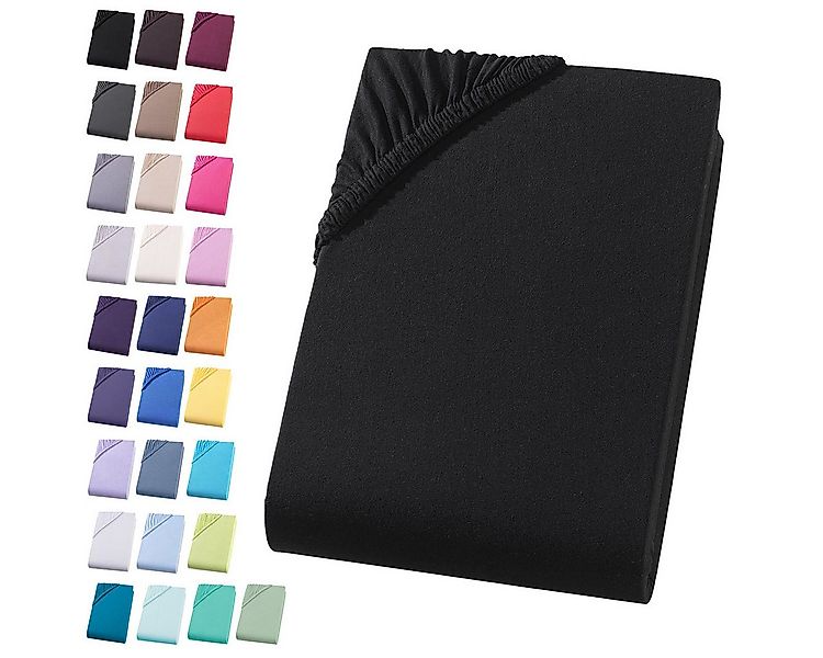 Visaggio Spannbettlaken Jersey aus 100% Baumwolle Boxspringbett / Wasserbet günstig online kaufen