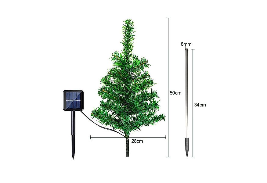 Clanmacy LED Dekolicht Solar Weihnachtsbeleuchtung Aussen Wasserdicht IP65 günstig online kaufen