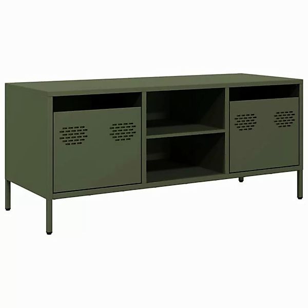 vidaXL TV-Schrank TV-Schrank Olivgrün 101,5x39x43,5 cm Kaltgewalzter Stahl günstig online kaufen