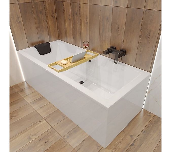 KOLMAN Badewanne Rechteck QUADRO 155x70 + Kopfstütze KODI, Ablaufgarnitur & günstig online kaufen